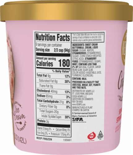 Kemps® Simply Crafted Strawberry Ice Cream Perspective: right