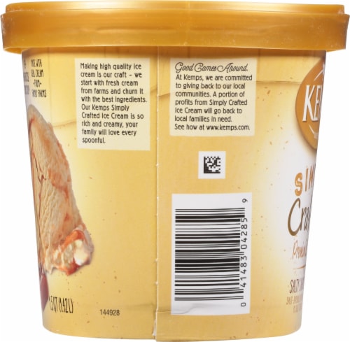 Kemps® Simply Crafted Salty Caramel Swirl Premium Ice Cream Perspective: right