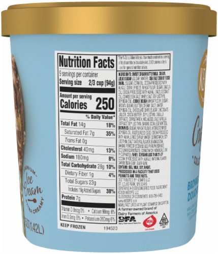 Kemps Crafted Collection Brownie Cookie Dough Delight Ice Cream Perspective: right