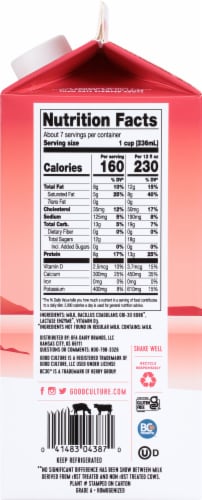Good Culture® Lactose Free Probiotic Whole Milk Perspective: right