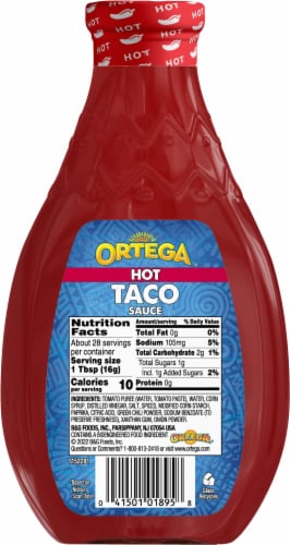 Ortega Original Thick and Smooth Hot Taco Sauce, Kosher Perspective: right
