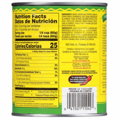 Las Palmas Mild Green Chile Enchilada Sauce Perspective: right