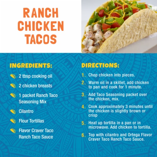 Ortega Ranch Taco Seasoning Mix Perspective: right