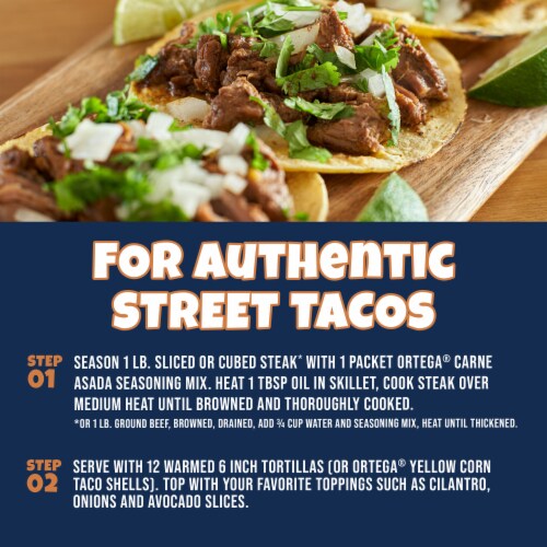Ortega Street Taco Carne Asada Seasoning Mix Perspective: right