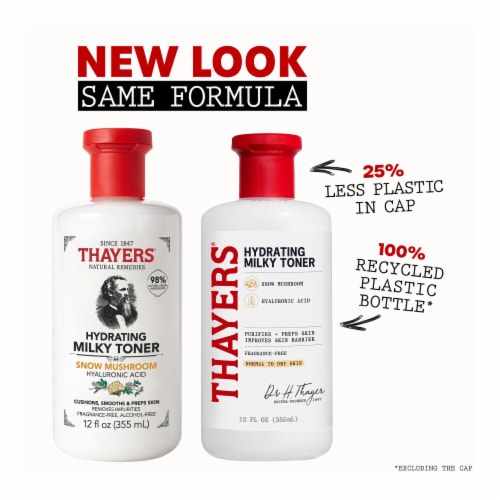 Thayers Natural Remedies Hydrating Milky Toner with Snow Mushroom + Hyaluronic Acid Perspective: right