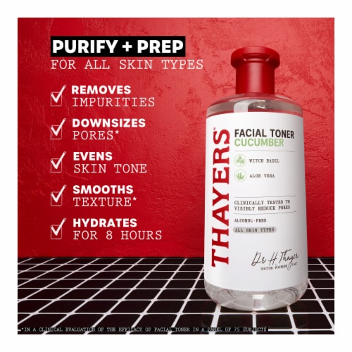 Thayers Natural Remedies Witch Hazel Toner Alcohol Free with Cucumber Perspective: right