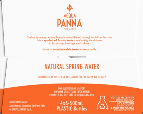 Acqua Panna Natural Spring Water 24 Bottles 16 9 Fl Oz Mariano S