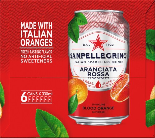 S. Pellegrino Aranciata Rossa Sparkling Blood Orange Beverage Perspective: right