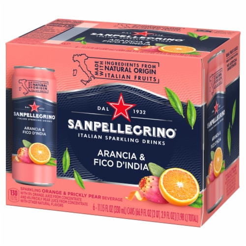 Sanpelledrino® Orange & Prickly Pear Italian Sparkling Drink Perspective: right