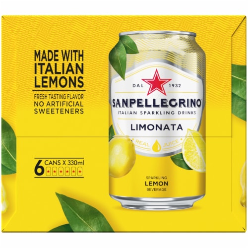 Sanpellegrino Lemon Italian Sparkling Drinks 6 Count Perspective: right