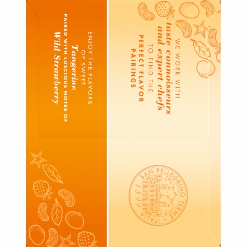 S. Pellegrino Essenza Tangerine & Wild Strawberry Flavored Mineral Water Perspective: right