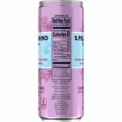S. Pellegrino® Dark Morello Cherry & Pomegranate Flavored Mineral Water Perspective: right