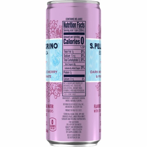 S. Pellegrino® Dark Morello Cherry & Pomegranate Flavored Mineral Water Perspective: right
