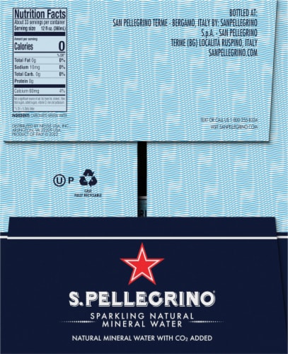 S.Pellegrino® Sparkling Natural Mineral Water Perspective: right
