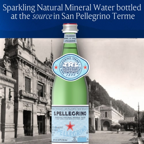 San Pellegrino® Natural Mineral Sparkling Bottled Water Perspective: right