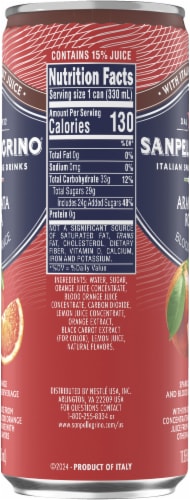 San Pellegrino® Aranciata Rossa Blood Orange Sparkling Water Perspective: right