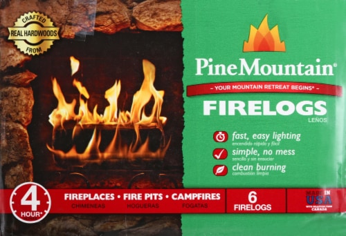 Pine Mountain 4-Hour Fire Logs 6 Pack Perspective: right