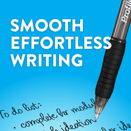 Paper Mate® Profile® Retractable Ballpoint Pens, Bold (1.4mm), Blue, 2 Count Perspective: right