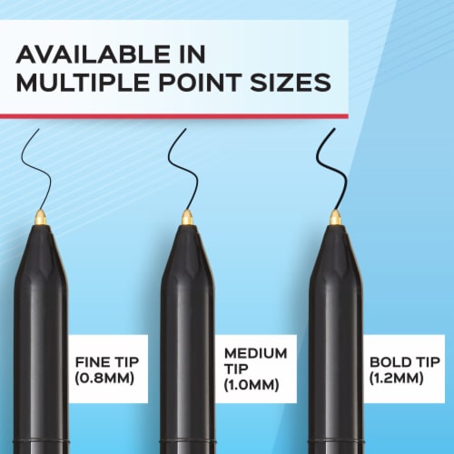 Paper Mate® Ballpoint Pens, Write Bros. Black Ink Pens, Medium Point (1.0mm), 10 Count Perspective: right
