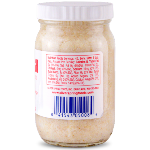 Silver Spring Fresh Ground Coarse Cut Horseradish Sauce Perspective: right