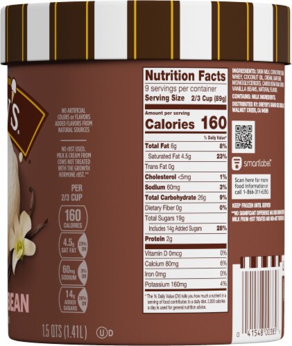 Dreyer's/Edy's® Vanilla Bean Ice Cream Tub Perspective: right
