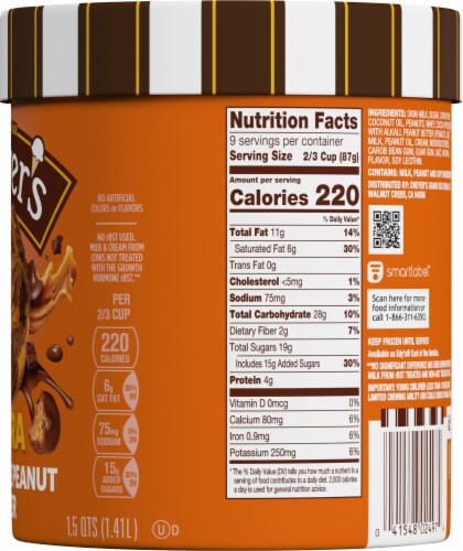 Dreyer's/Edy's™ Grand Chocolate Peanut Butter Path Ice Cream Tub Perspective: right