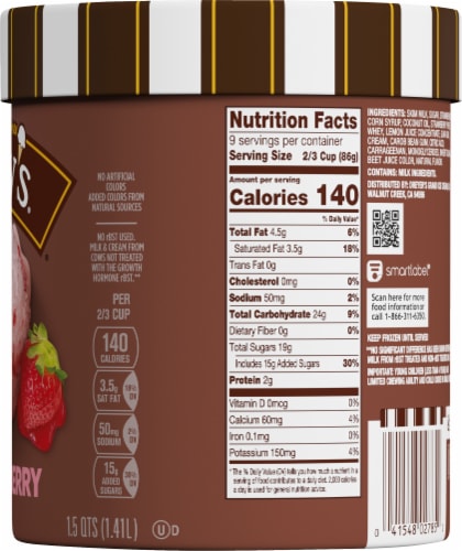 Edy's/Dreyer's® Strawberry Ice Cream Tub Perspective: right