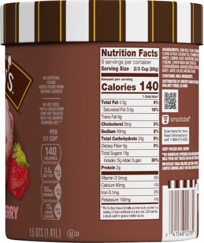 Edy's/Dreyer's® Strawberry Ice Cream Tub Perspective: right