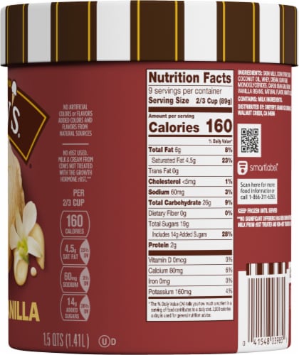Dreyer's/Edy's® French Vanilla Ice Cream Tub Perspective: right