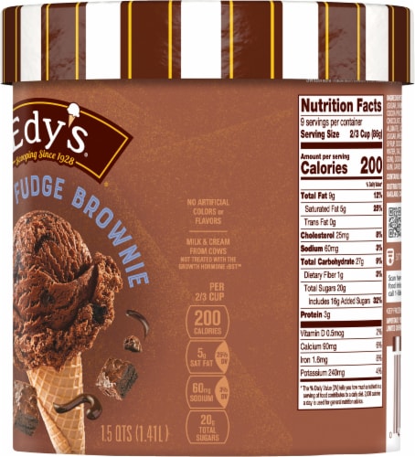 Edy's Double Fudge Brownie Ice Cream Perspective: right