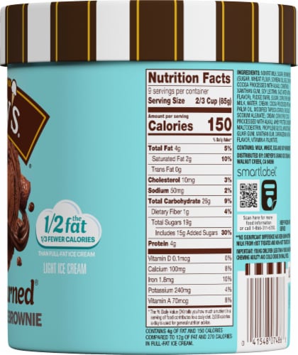 Dreyer's/Edy's™ Slow Churned Double Fudge Brownie Light Ice Cream Tub Perspective: right