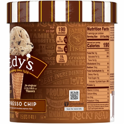 Edy's Espresso Chip Ice Cream Perspective: right