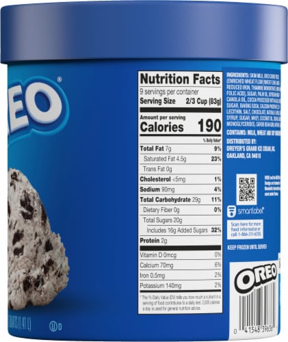 Edy's® Oreo® Ice Cream Tub Perspective: right