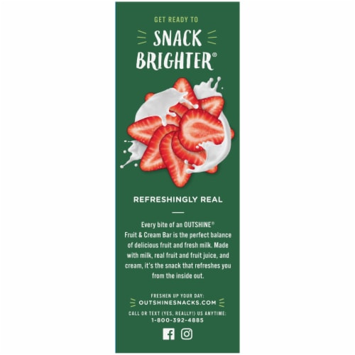 Outshine Creamy Strawberry Fruit & Cream Bars Perspective: right