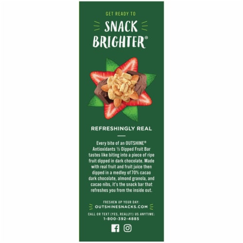 Outshine Strawberry Dark Chocolate Almond Granola & Cacao Nibs Fruit Ice Bars Perspective: right