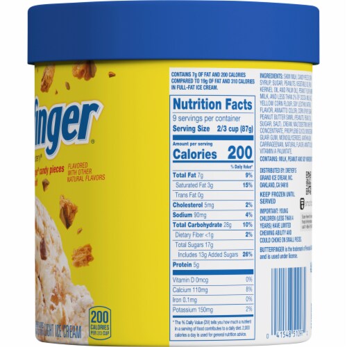 Nestle Butterfinger Light Ice Cream Tub Perspective: right