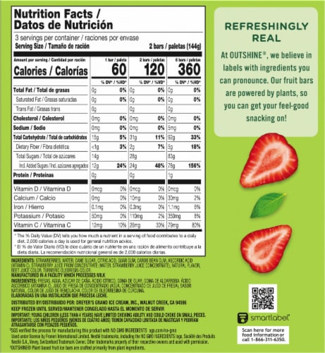 Outshine® Strawberry Fruit Bars Perspective: right