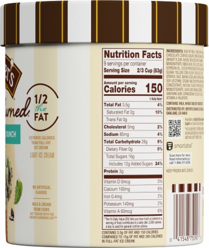 Dreyer's/Edy's™ Slow Churned Mint Cookie Crunch Light Ice Cream Perspective: right