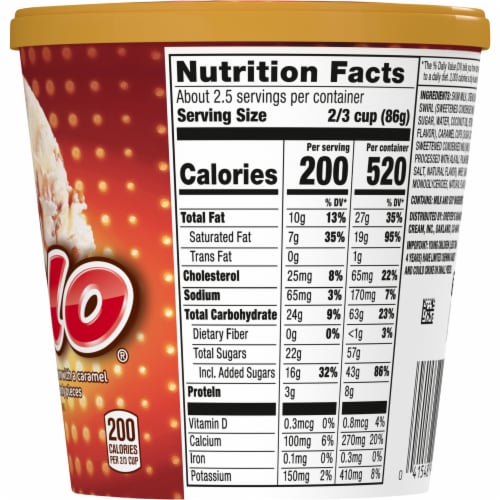 Rolo® Caramel Swirl Vanilla Ice Cream Pint Perspective: right