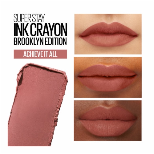 Maybelline Super Stay Ink Crayon Lipstick Matte Longwear 155 Achieve It All Perspective: right