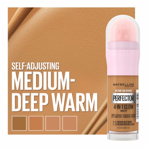 Maybelline Instant Age Rewind Instant Perfector 4-In-1 Glow Foundation 2.5 Medium/Deep Warm Perspective: right