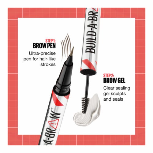 Maybelline Build-A-Brow 2-in-1 Brow Pen and Sealing Gel 255 Soft Brown Perspective: right