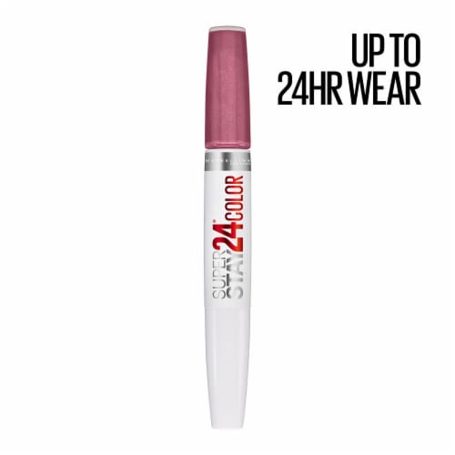 Maybelline New York Super Stay Perpetual Plum 24 2-Step Liquid Lipstick Makeup Perspective: right