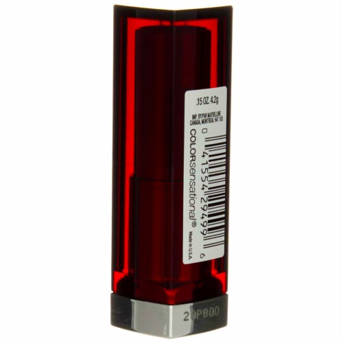 Maybelline Color Sensational The Creams Cream Finish Lipstick Makeup On Fire Red Perspective: right
