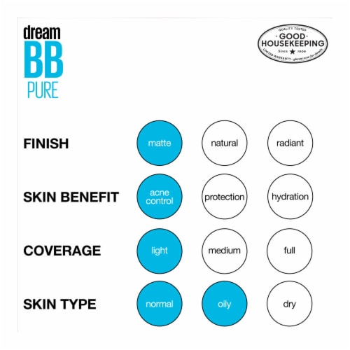 Maybelline Dream Pure BB Cream 8-in-1 Skin Perfector 120 Medium Perspective: right