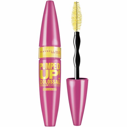 Mayeblline Pumped up Colossal Waterproof Brown Black Mascara Perspective: right