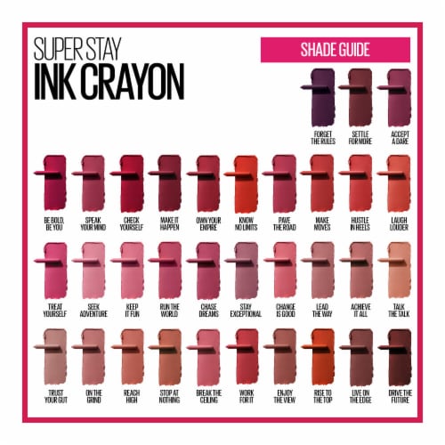 Maybelline New York Super Stay Trust Your Gut Ink Crayon Lipstick Matte Longwear Lipstick Makeup Perspective: right