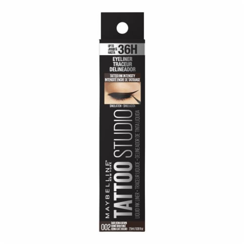 Maybelline Tattoo Studio Liquid Ink Eyeliner 002 Dark Henna Brown Perspective: right