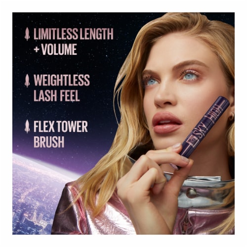 Maybelline New York Lash Sensational Blackest Black Sky High Washable Mascara Makeup Perspective: right