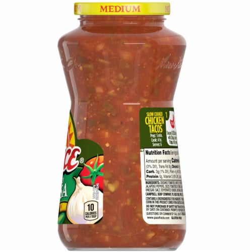 Pace® Chunky Medium Salsa Jar Perspective: right